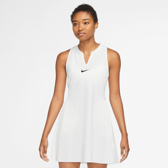 NIKE W NK DF ADVTG DRESS WHITE/BLACK